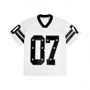 Camiseta de Fútbol Personalizada para Hombre, Estilo Oversize, con Número Estampado, Cuello en V, Deportiva, Informal, con Logotipo, para Niños y Jóvenes, de Secado Rápido - Product Image 2