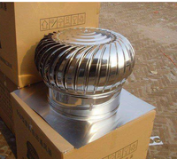Ventilateur de toit moderne en acier inoxydable à turbine, système de ventilation éolienne sans alimentation électrique, ventilateur d'extraction de toit graphique de 410 mm de diamètre