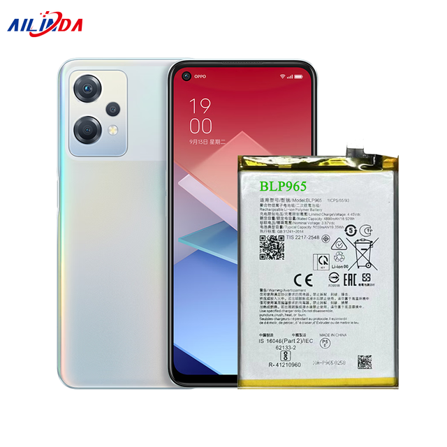 Ilinda  K10X Mobile Phone 100% Health Solution in Stock New 5000mAh BLP965 Rechargeable Lithium Android Battery 3.87V for OPPO