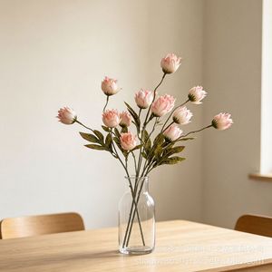 ดอกเบลล์ฟลาวเวอร์ประดิษฐ์จาก Meiduo Flower Industry สีขาวชมพูไล่เฉดสีพีช ก้านเดี่ยว สำหรับตกแต่งบ้านและงานแต่งงาน - Product Image 2