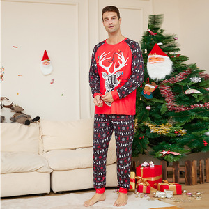 Conjuntos de Pijamas com Estampa de Desenhos Animados PASUXI, Impressão de Letras, Pijamas de Algodão para Crianças, Bebês, Mulheres e Homens, Conjunto de Pijamas de Natal - Product Image 6