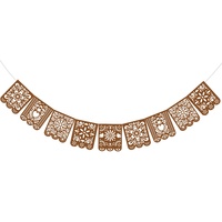 Bannière mexicaine Cielito Lindo en papier découpé marron pour fête de naissance, Cinco de Mayo et autres fêtes mexicaines
