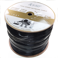 Câble Ethernet extérieur UTP CAT6 SENYE 0,57 mm avec gaine CCA, câble réseau, emballage sur bobine en bois