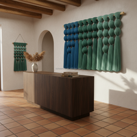 Grande Tapisserie Murale Macramé Sphérique Colorée et Magnifique avec Franges pour une Maison Confortable
