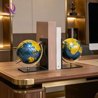 Horloge décorative globe terrestre minimaliste moderne pour un bureau haut de gamme, une décoration de bibliothèque, un cadeau pour l'ouverture d'une entreprise