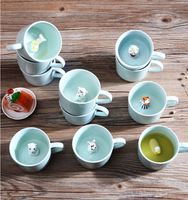 Meilleure Surprise de Noël et d'Anniversaire pour Enfants et Famille : Tasse en Porcelaine Fine Faite à la Main avec Motif Chat Animal Mignon, Cuisson à 1080°C, Boîte Classique