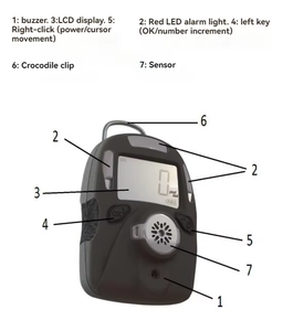 Detector de Gas Combustible con Pantalla LCD EX para Uso Industrial, Compatible con CI2 MP100, para la Detección de 22 Gases Tóxicos y Nocivos - Product Image 1
