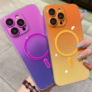 <span class=keywords><strong>Coque</strong></span> de téléphone magnétique tendance à effet dégradé luminescent pour <span class=keywords><strong>iPhone</strong></span> 16 Plus 17 Air <span class=keywords><strong>Pro</strong></span> Max, antichoc, protection arrière - Product Image 4