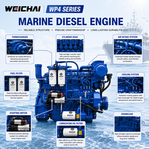 <span class=keywords><strong>Moteur</strong></span> diesel de propulsion marine à démarrage électrique série WP4 Weichai pour navires de navigation intérieure et bateaux de pêche - Product Image 4
