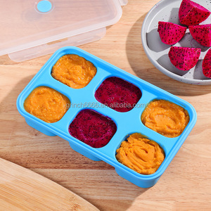 Molde <span class=keywords><strong>de</strong></span> Silicona para Congelar Sopas, Bandeja <span class=keywords><strong>de</strong></span> Congelación con Tapa para Congelar Sopas, Caldos, Salsas y Más en <span class=keywords><strong>Porciones</strong></span> Iguales - Product Image 5