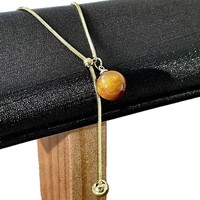 Maillard Oeil de Tigre Pierre Or Serpent Os Chaîne Longue Pull Chandail Chaîne Automne Hiver Vintage Haut De Gamme Pendentif Bouddhisme QH