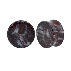 مقياس النفق الرخيص بمللي متر 35 مم, حلق حلزوني أخضر ، استرخى ، سدادة بأحجار مخصصة ، ثقب الأذن - Product Image 1