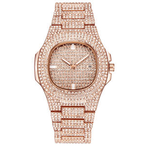 Mens <strong>Watches</strong> Luxury Fashion Diamond Date Quartz <strong>Watch</strong> Iced Out <strong>Watch</strong> Homens Relogio De <strong>Diamante</strong> - Product Image 4