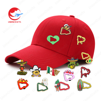 Vente en gros du fabricant Logo personnalisé Metalicos Pines Épingle à chapeau pour hommes avec casquette ajustée Épingles de revers émaillées en métal mexicain dur et doux pour chapeaux