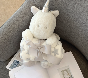 PLHMIA enfants cadeau bébé swaddle <span class=keywords><strong>couverture</strong></span> jouet ensemble de <span class=keywords><strong>marque</strong></span> de mode super doux en peluche ours en peluche <span class=keywords><strong>couverture</strong></span> de sécurité - Product Image 4