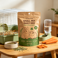Sachet Doypack en Papier Kraft pour Aliments pour Animaux, Impression Numérique Durable, Anti-humidité, Fermeture Zip Refermable, pour Chiens et Chats