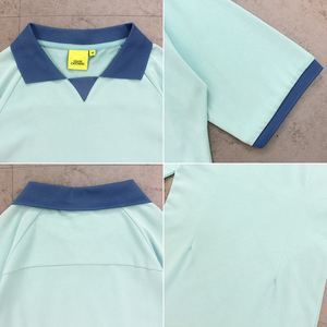 Polo Collar Shift <strong>Dress</strong> - Contrast Trim Short-Sleeve Casual <strong>Dress</strong> (Customizable Logo Print/Embroidery, Soft Breathable Fabric) - Product Image 4