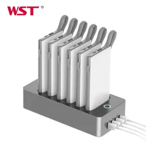 WST Best Price Sharing Station Power Banks 10000mAh Built-in Cables 10000mAh Powerbank