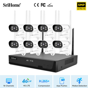 Srihome nvs007 Mạng ghi <span class=keywords><strong>video</strong></span> 8MP 16CH thông minh <span class=keywords><strong>H.264</strong></span>/H.265 NVR với phát hiện chuyển động báo động 4G LTE hỗ trợ giao thông - Product Image 4