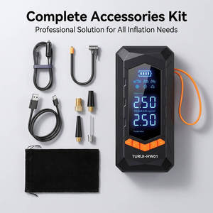 6000mAh Taşınabilir Lastik Pompası, <span class=keywords><strong>DC</strong></span> 12V Araç Güç Kablosu, 2'si 1 Arada Hibrit Güç Kaynağı Hava Pompası, Tüm Araçlar için 20mm Silindir - Product Image 6