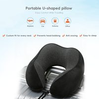 Almohadas de Viaje YUE RISE Pequeñas y Ligeras con Soporte Cervical Ergonómico de Doble Dirección, Relleno de Espuma Viscoelástica para Aviones