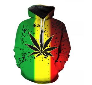 Men Plus Size 3D Printed <strong>Hoodies</strong> for Men <strong>Weeds</strong> Leaf 3D Digital Custom <strong>Hoodies</strong> - Product Image 3