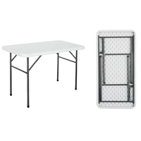 Table rectangulaire pliable d'extérieur, table à manger portable réglable pour location et usage domestique