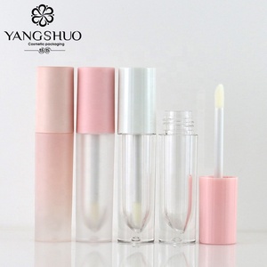 Tuýp son bóng tròn màu hồng mờ tùy chỉnh bán buôn số lượng lớn 5ml, lọ đựng son bóng rỗng, bao bì mỹ phẩm, tuýp nhựa - Product Image 5