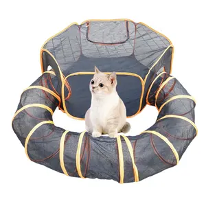 Ferrets Cat Tent With Tunnel For Outdoor Cat Enclosures Portable Playpen Play Tents For Indoor And Outdoor Cats Rabbits Ferrets