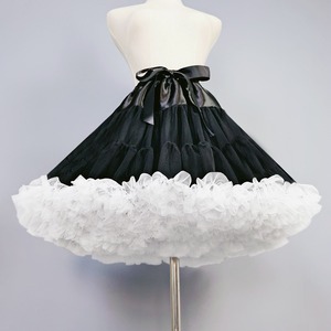 Femmes Blanc Flare Puffy <span class=keywords><strong>Tulle</strong></span> Tutu <span class=keywords><strong>Jupon</strong></span> pour Robes Mini Jupe Courte pour Adultes Jupons - Product Image 1
