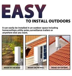 Antena de <span class=keywords><strong>TV</strong></span> Digital para exteriores, 39dBi remoto de <span class=keywords><strong>amplificador</strong></span> de <span class=keywords><strong>señal</strong></span>, 4K, 1080P, Canal HDTV gratuito, ATSC, DVB-T, antena de 2/2 ", antena de 1/2" - Product Image 6