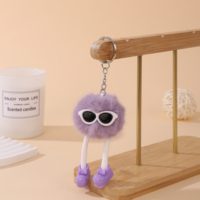 Vente Flash : Charme de Sac Rond Créatif Kawaii, Durable et Écologique, Pendentif Cadeau pour Filles, Accessoire de Sac, Porte-clés en Peluche Pom-Pom
