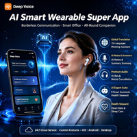 Dispositif de traduction vocale intelligent portable hors ligne pour réunions en direct en temps réel avec traduction simultanée par IA, application pour Android et iOS