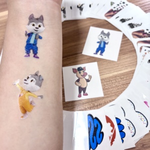 カスタマイズ可能 ホワイト キッズ テンポラリー 防水 水転写 タトゥー 顔・体用 おしゃれな ペーパーステッカー オリジナルタトゥー - Product Image 3