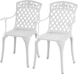 Juego de Sillas de Jardín Phoenix Withniture de Aluminio Fundido Resistente para 2 Personas, con Reposabrazos, para Asientos de <span class=keywords><strong>Bistro</strong></span> al Aire Libre - Product Image 5