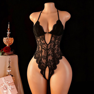 Completo Intimo Sexy in Pizzo per <span class=keywords><strong>Donna</strong></span>: Babydoll e Tuta Romantica con Schiena Scoperta in Nylon - Disponibile all'Ingrosso - Product Image 2