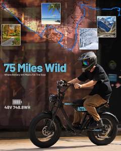 <span class=keywords><strong>Vélo</strong></span> <span class=keywords><strong>électrique</strong></span> de gravier ACTBEST Striker Vintage 750w 20 pouces à <span class=keywords><strong>assistance</strong></span> au pédalage et double suspension - Product Image 2