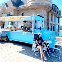 Klassieke auto multifunctionele mobiele eetwagen ijscowagen pizzawagen voedselkar bierverkoop foodtruck fabrikant op maat gemaakte aanhanger