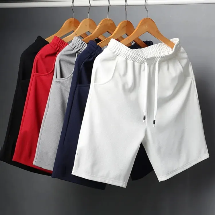 Shorts minces pour hommes avec impression personnalisée mode de rue 5 pouces shorts pour hommes avec poches avec cordon de serrage vente en gros de shorts décontractés pour hommes