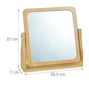 <span class=keywords><strong>Miroir</strong></span> mural vintage antique double face en bambou avec éclairage, petite taille, pour décoration murale, mariages, logo personnalisable, hôtels - Product Image 2