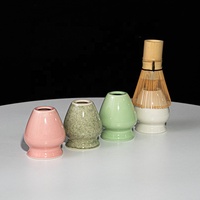 Ensemble de matcha en céramique en gros avec fouet, bol et tamis - Ensemble de fouet à matcha japonais traditionnel pour cadeau et cérémonie du thé
