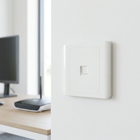 Tomacorriente Telefónico Simple BENDI C49, Resistente al Fuego, IP22, para Uso Residencial/Comercial