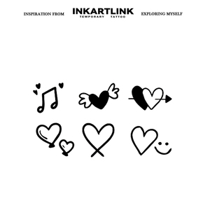 Tatuaggi a Cuore Carini all'Ingrosso, <span class=keywords><strong>Tatuaggio</strong></span> Duraturo 15 Giorni, Impermeabile, Arte Corporea Naturale con Succo di Frutta per Dita, Adesivi in Bulk - Product Image 3