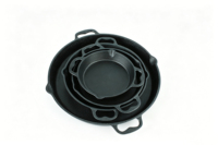 Ensemble de 4 ustensiles de cuisine en fonte pré-assaisonnés, casseroles et poêles antiadhésives robustes pour la maison, le camping et l'usage commercial, compatibles four