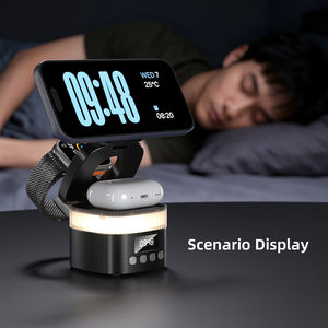 WISESIR ที่ชาร์จ GaN 15W รุ่นใหม่ ที่ชาร์จไร้สายแบบพับได้สำหรับวางบนโต๊ะ 3 in 1 แท่นชาร์จไร้สายแม่เหล็กสำหรับ IPad และสมาร์ทโฟน - Product Image 5