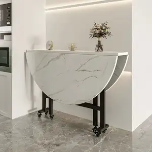 Canapé en bois de couleur personnalisée au design moderne Table de salle à manger centrale pliable pour meubles de salon