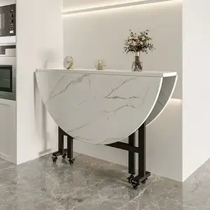 Mesa de jantar dobrável para sala de estar, sofá central de madeira com design moderno personalizado