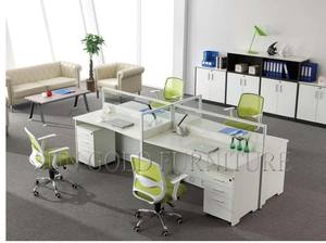 समकालीन मॉड्यूलर सचिव कर्मचारी कार्यालय डेस्क कंप्यूटर टेबल वर्कस्टेशन फर्नीचर - Product Image 2