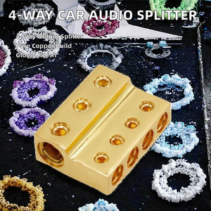 3X Máy đo 0/<span class=keywords><strong>4</strong></span> 4X Máy đo <span class=keywords><strong>4</strong></span>/8 khối phân phối âm thanh xe hơi đầu ra <span class=keywords><strong>4</strong></span> chiều bộ chia công suất amp giữ cầu chì bằng đồng - Product Image 6