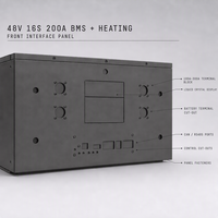 Kotak Baterai EU Stock V3 LiFePO4 314Ah 15kWh JK 200A V19 BMS Sekring Pengaman IP54 Dapat Ditumpuk Aerosol Pemadam Kebakaran Bahan Logam